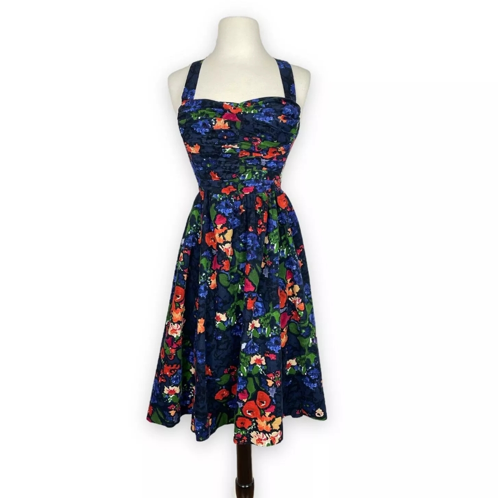 Anthropologie HD in Paris Lightweight Corduroy Cocktail Dress in Floral